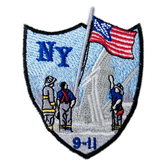 9/11 Shield Remembrance FDNY Embroidered Patch by LittleMissPrim