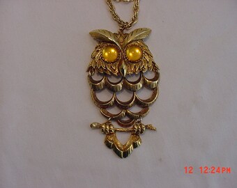 Vintage Owl Necklace 16 - 510