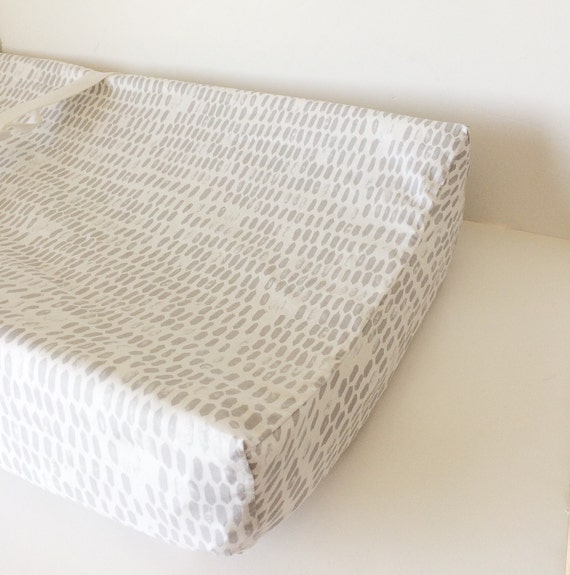 Gray Changing Pad Covers Neutral Baby Bedding / Grey by Babiease