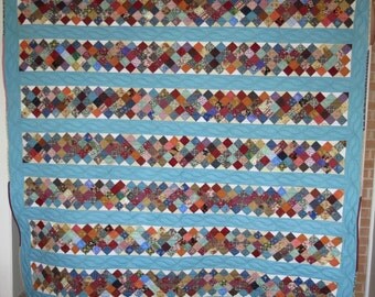 PDF Pattern Ocean Rail Fence Waves twin and queen sized quilt