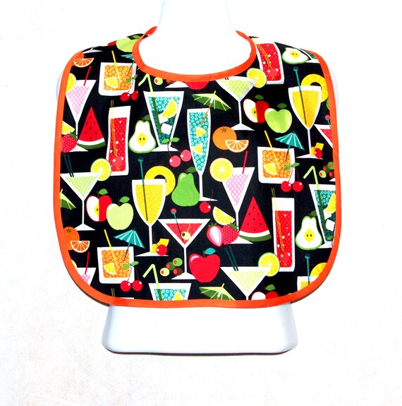 Funny Cocktail Adult Bib Personalized Embroidered With Name