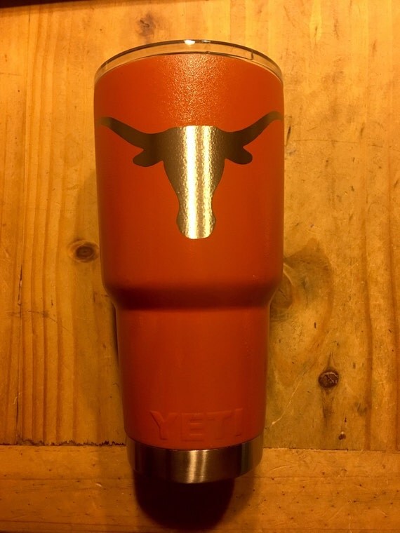 Yeti Rambler 30 Ounce Painted Orange with Custom by Nikenat02