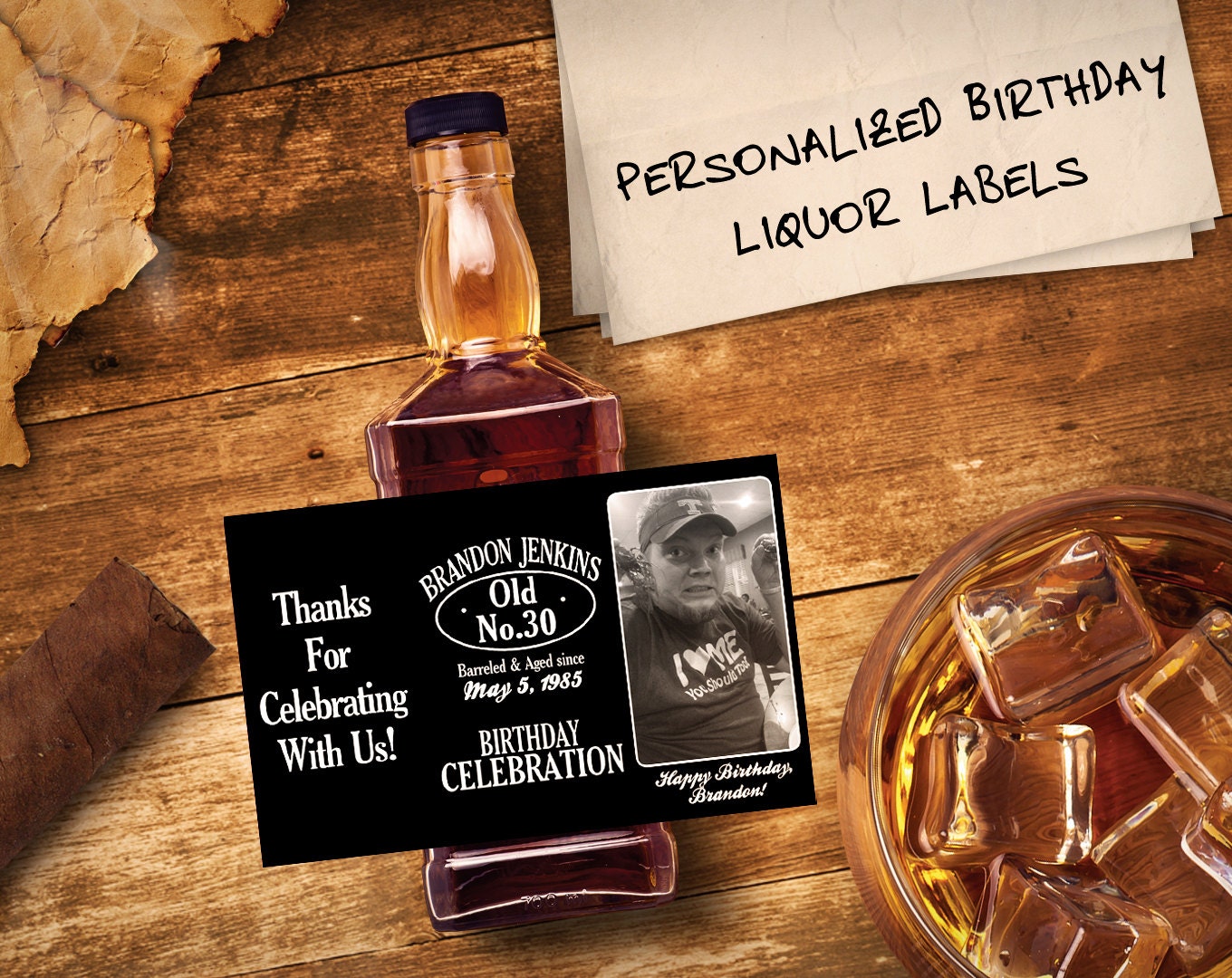 Custom Jack Daniels Mini Bottle Labels Birthday by LiquidCourage