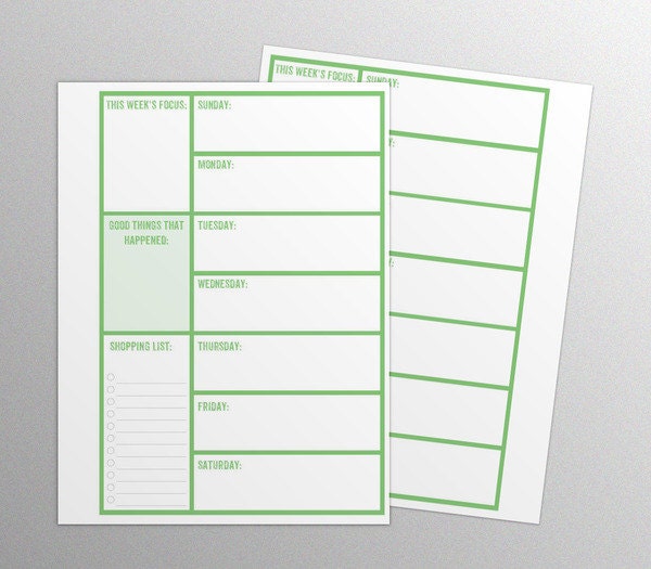 Daily Grid Planner Pages daily grid planner paper by PurpleTrail
