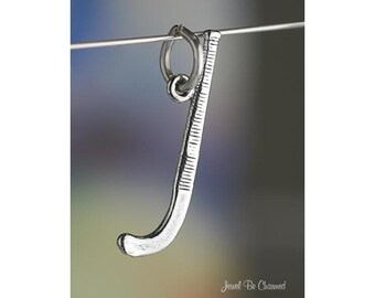 Sterling Silver Field Hockey Stick Charm Sport Player Fan 3D Solid 925