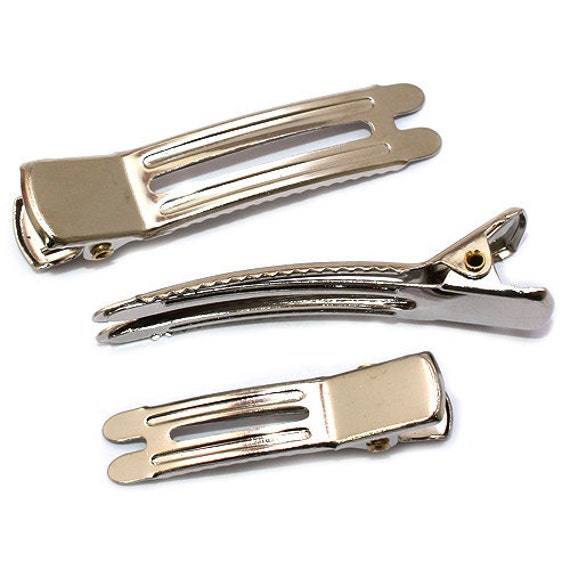20PCS 46mm Double Prong Hair Clips w/ Teeth