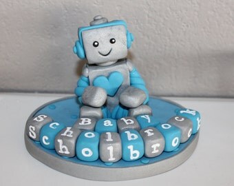 Custom Robot Cake Topper for Birthday or Baby Shower