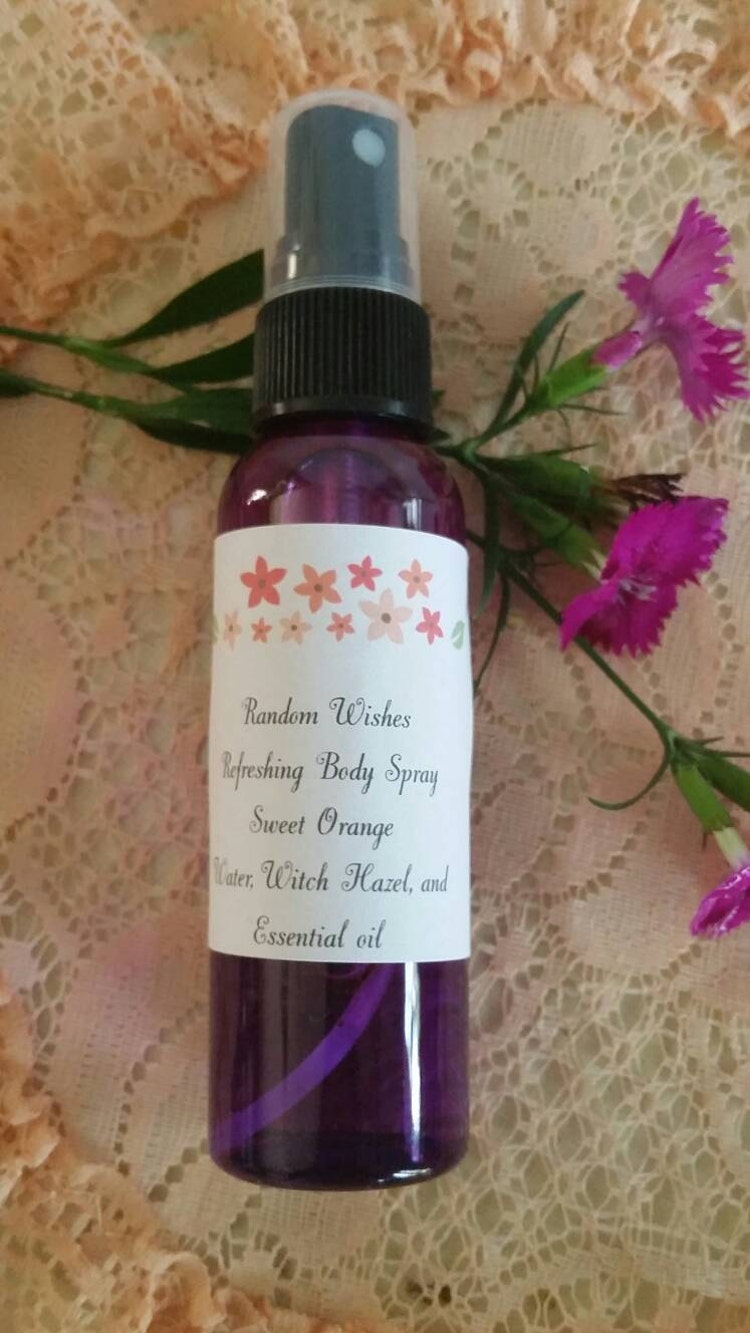 Natural Body Spray 2 ounce bottle of by BlissfulDelights on Etsy