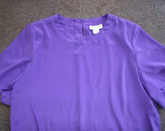 Lavender silk blouse | Etsy