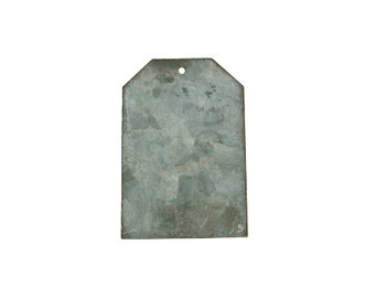 Metal Hang Tag - Metal tags . zinc tags . wedding favor tags . place cards tags gift . french market . galvanized metal tin tags