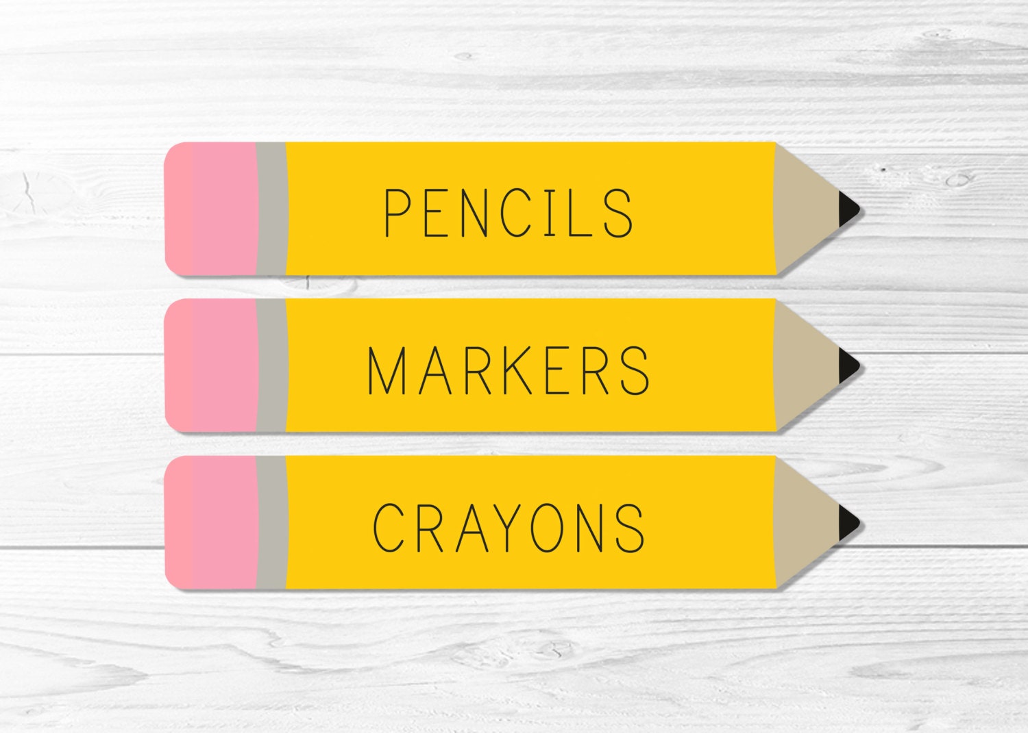 Classroom Labels Yellow Pencils Editable Labels Blank