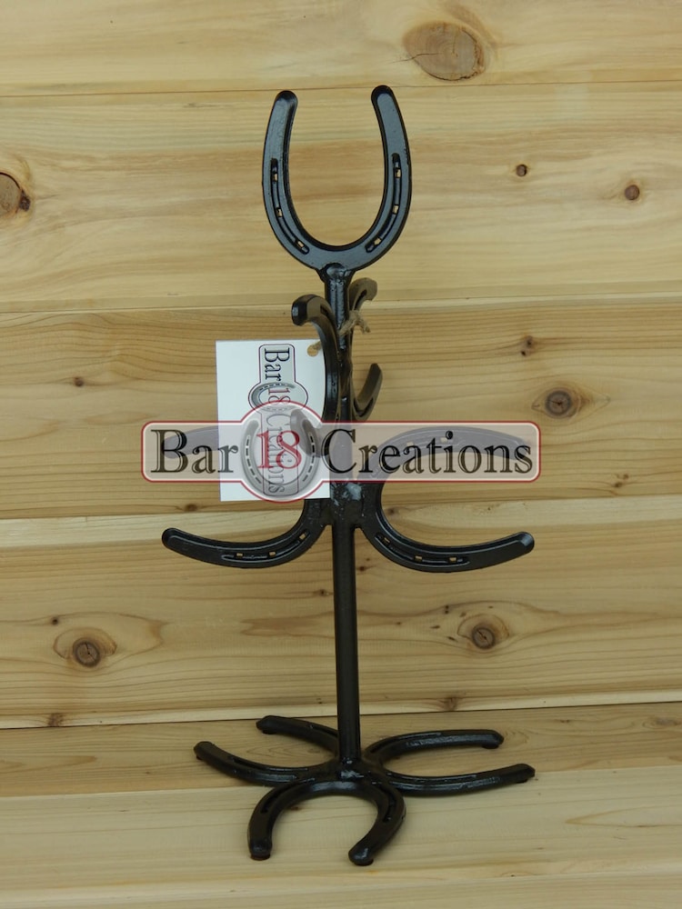 Horseshoe Mug Tree Coffee Mug Rack Coffee Cup Holder by LizzyandMe