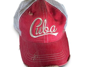 HBC02 Vintage Cuba Baseball Hat