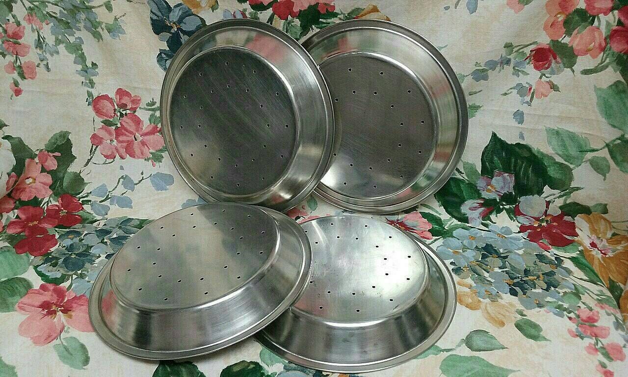 Pie Pan Perforated Stainless Steel Vintage FREE SHIPPING! from