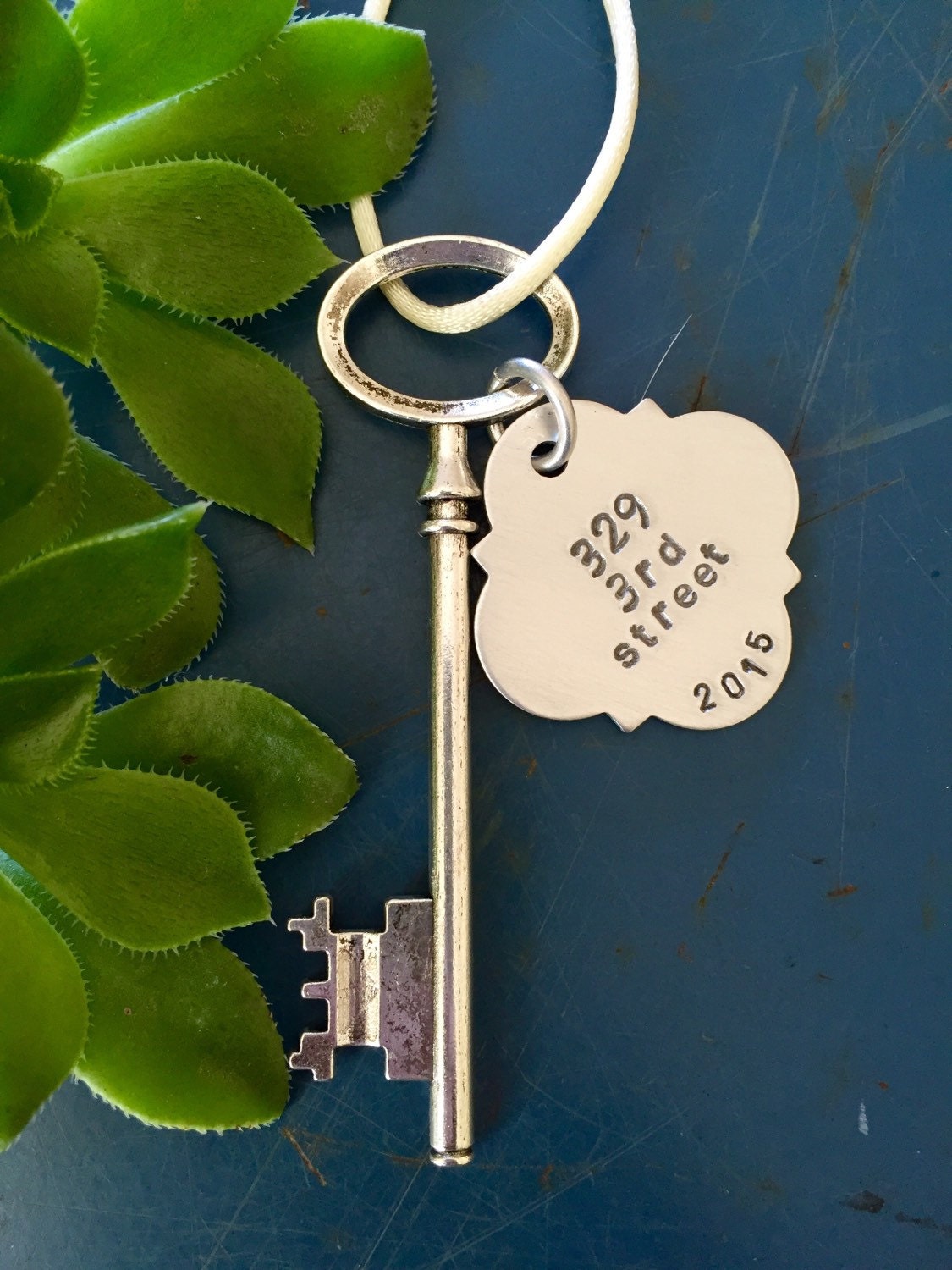 New home ornament Skeleton key Personalized housewarming