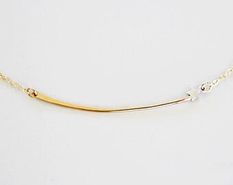 Shooting Star Necklace / Graduation Gift / Empowering Necklace / Simple Jewelry / Message Jewelry / Unique Necklace / Gift for Her / Spring