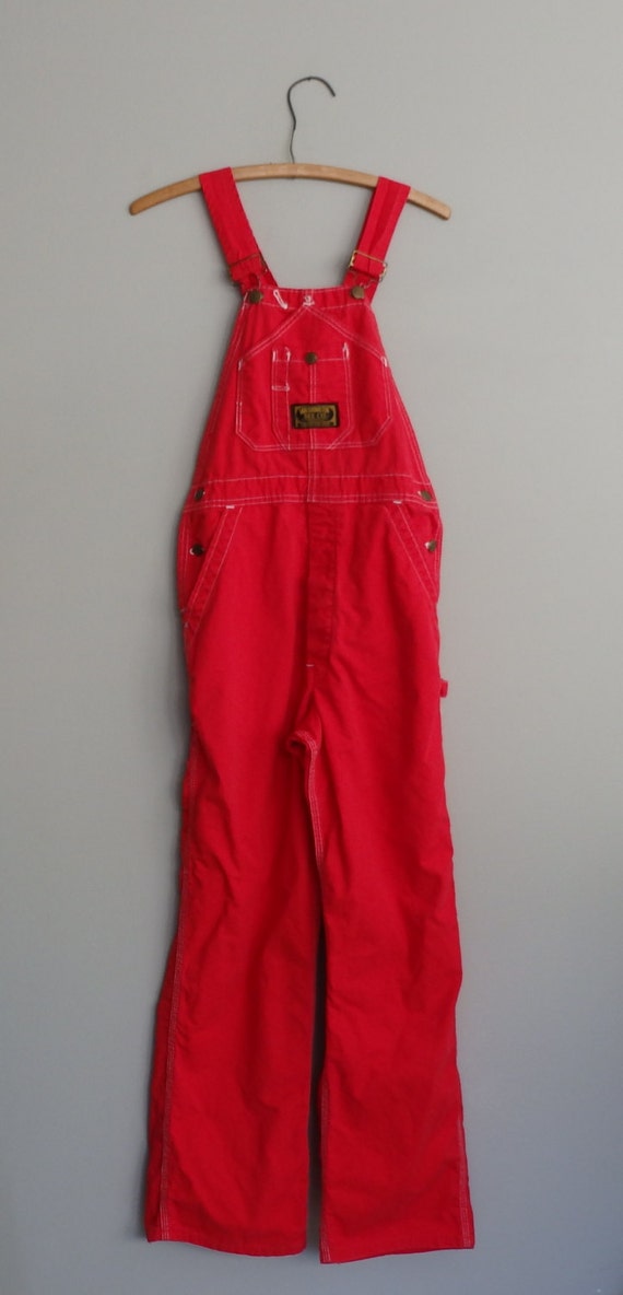 vintage Dee Cee Poppy red Bib Overalls / by callmeanytimevintage