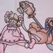 Vintage Daisy Kingdom Applique Fabric Panel No Sew Bears Bunny Hobby Horse F6311SP 1990s