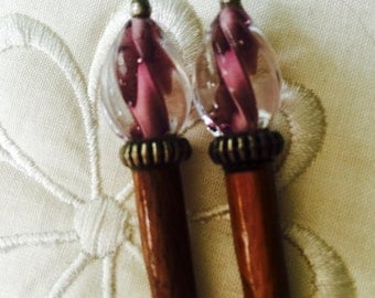 Vintage - Hair Jewelry - Wooden Hair Stick - Hair Pick - Hair Accessories - BoHo Chic