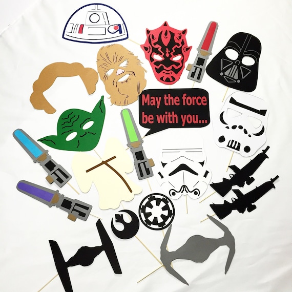 Star wars props photobooth 20 pc by LeStudioRose on Etsy