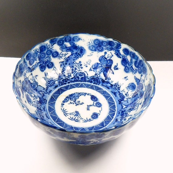 Sale Chinese Rice Bowl Blue White Porcelain Hand Painted