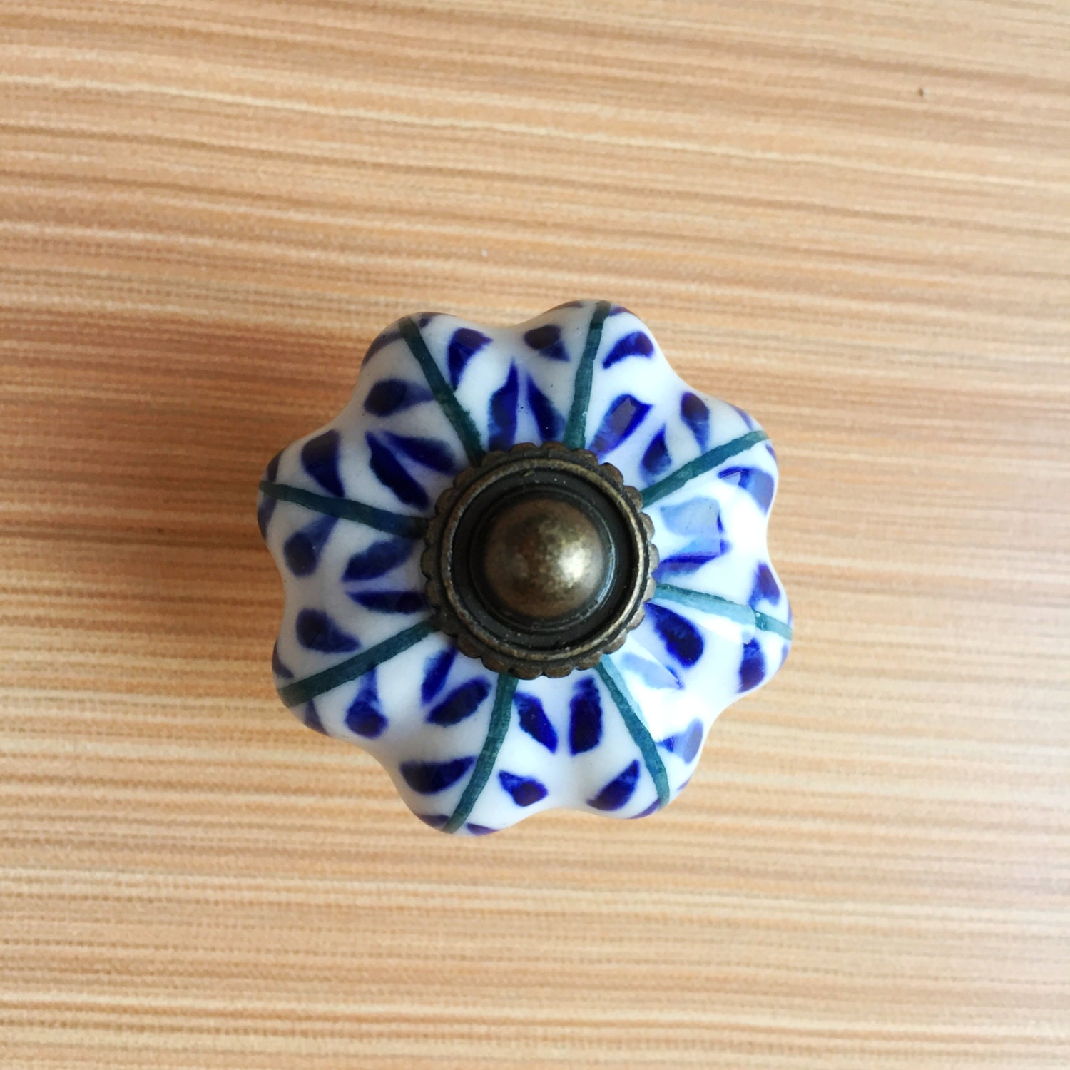 Flower Ceramic Knobs Knobs Dresser knobs by jade4wood