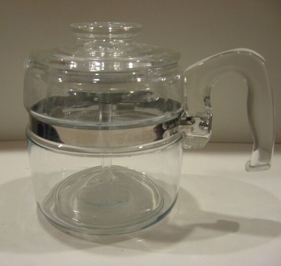 Pyrex Flameware 4 Cup Glass Coffee Pot Percolator 7754-B