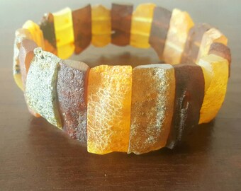 Baltic Amber Bracelet, amber bracelet, raw amber bracelet, unpolished amber bracelet, unique, gift, янтарный браслет, 琥珀手鍊, 琥珀ブレスレット