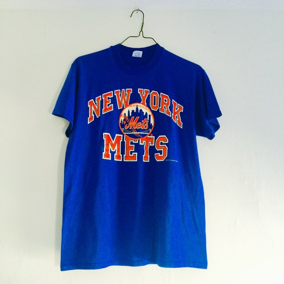 1988 Logo 7 Vintage New York Mets Tshirt NY Mets Tee by birdmony