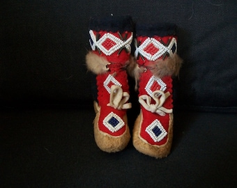 Vintage 1966 Candian Doll Beaded Boots