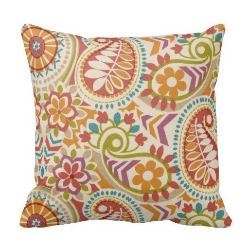 Outdoor Pillows Blue Orange OUTDOOR Pillows by FineFreshDesign