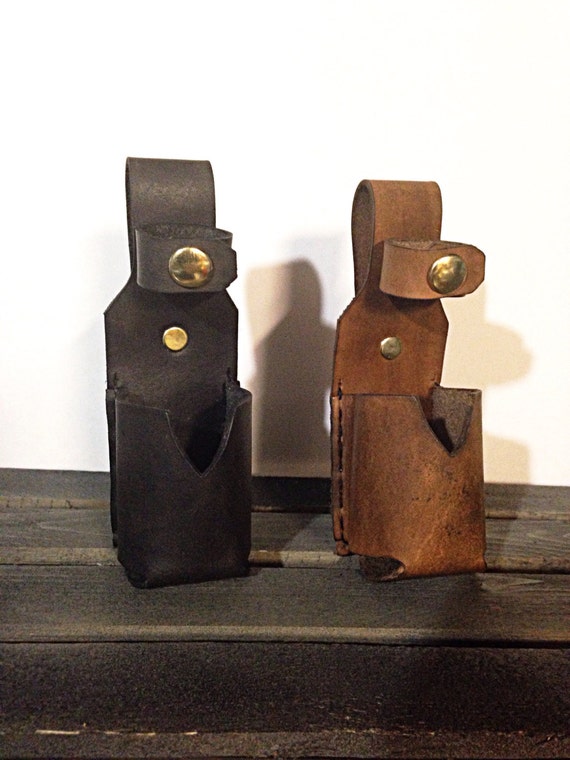 Hot Sauce Belt Holster by GearBoxLeather on Etsy