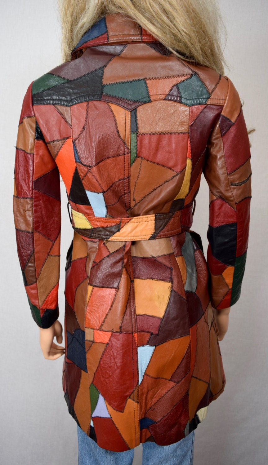 Vintage 1970's Women's MuLti-CoLoReD PaTcHwOrK Leather ...