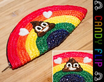Rainbow poop emoji | Etsy