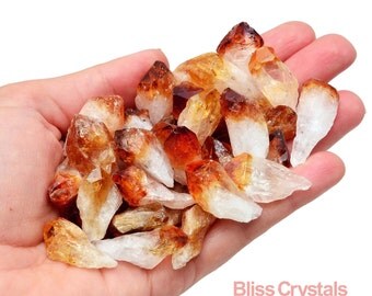 2 oz Parcel CITRINE Quartz Small Rough Points (Approx 16 - 22 piece) Healing Crystal and Stone Jewelry & Crafts Prosperity #CP01