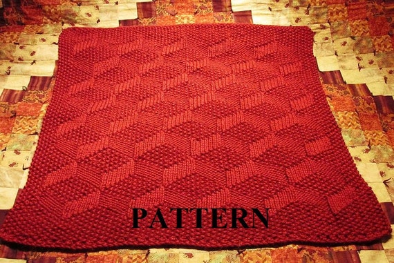 Knit Baby Blanket Pattern, Chunky Yarn, Baby Blanket Pattern, Knit Blanket Pa...