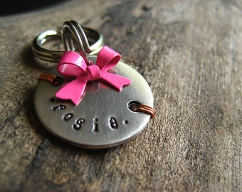 Unique Pet Id Tag - Small Pet Id Tag - Cat Id Tag - Dog Id Tag - Small Dog Id Tag - Nickel Silver Pet Tag - Aluminum Backer - Pet Id