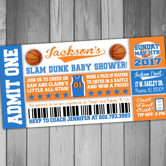 Basketball Baby Shower Invitations 6