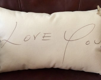 Personalized Pillow In Your Handwriting On Canvas
