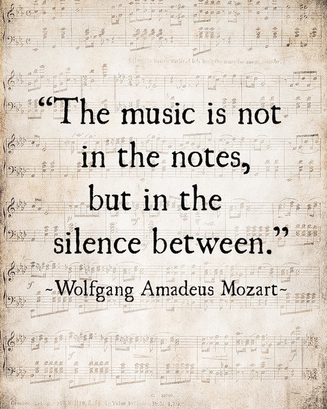 Music Quote Wolfgang Amadeus Mozart Quote by ShadetreePhotography