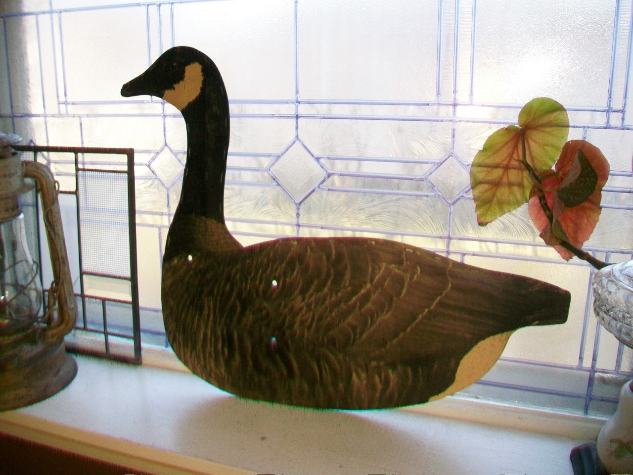 Large Vintage Goose Decoy Johnson's Folding Fiberboard Decoy 22 Inches