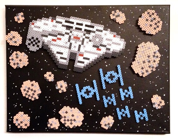 Perler Bead Millennium Falcon Pixel Art By Thepixelartshop On Etsy