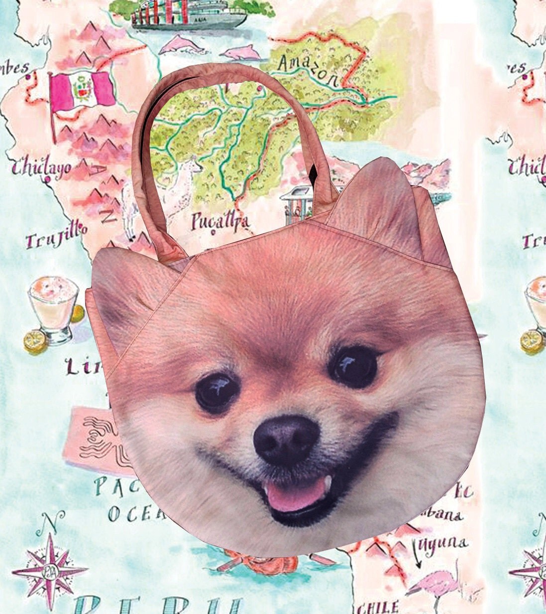 Pomeranian dog bag dog purse dog shoulder bag pet by BENWINEWIN