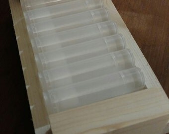 Set of 6 Mini wood crate Lip Balm Tall & Skinny Soap Table top craft show display