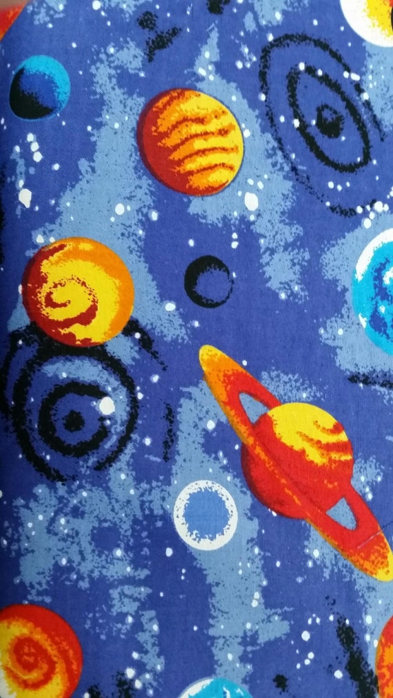 Fabric yardage OuterSpace Planet Solar System Fabric by the