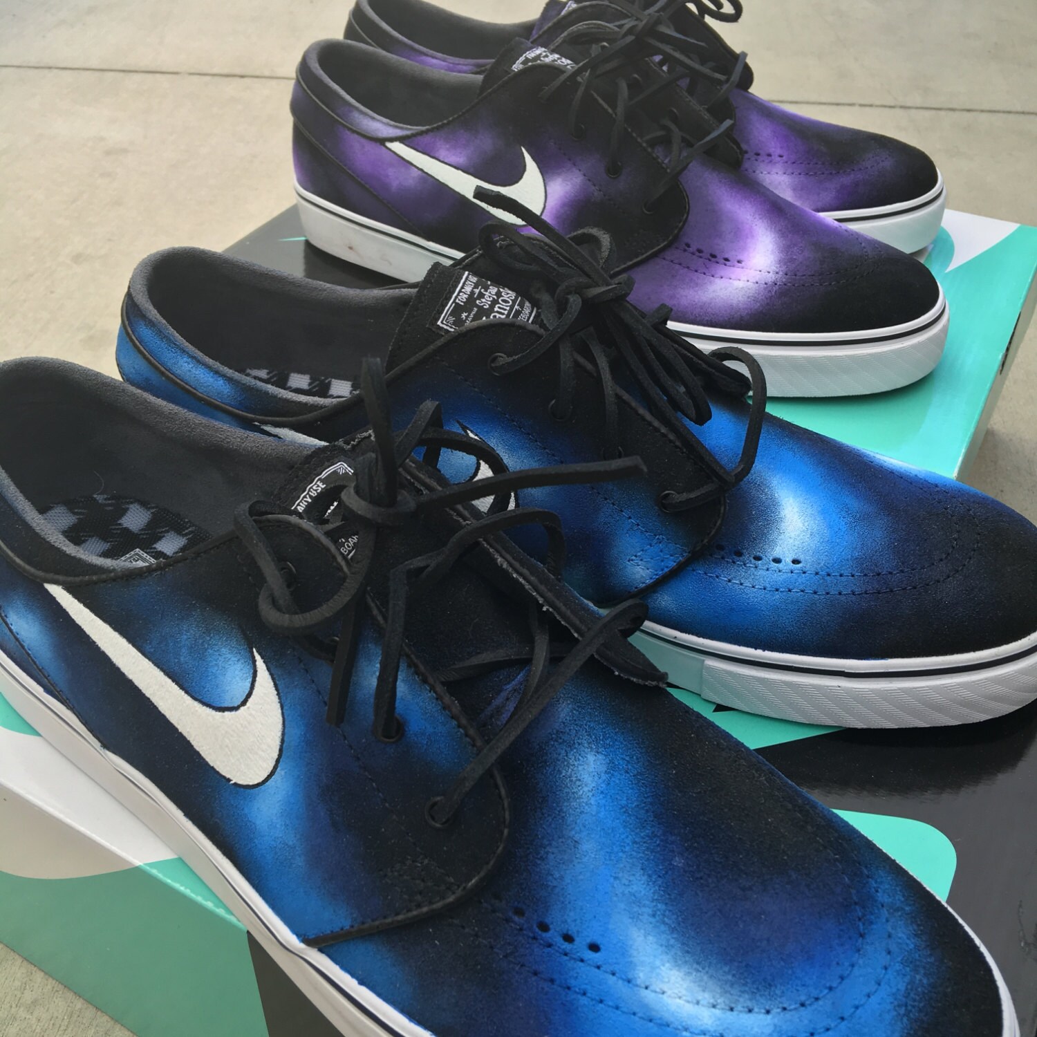 Hand Painted Smoke Nike Stefan Janoski skate shoes