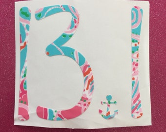 Lilly Pulitzer Print Inspired Running Marathon Vinyl Decal