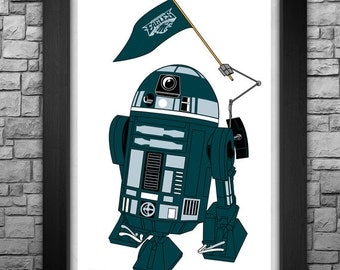 R2-D2 "Philadelphia Eagles" inspired limited edition art print. Available in 3 sizes!