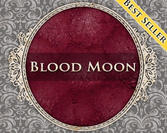 BLOOD MOON Matte Eye Shadow, Deep Burgundy Red, Blood Red, Loose Powder Eyeshadow, Cosmetic Pigment, Gothic Makeup, Ships Out in 4-7 Days