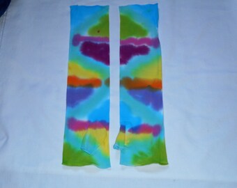 Arm Warmers, hand dyed cotton, hand dyed arm warmers, OOAK
